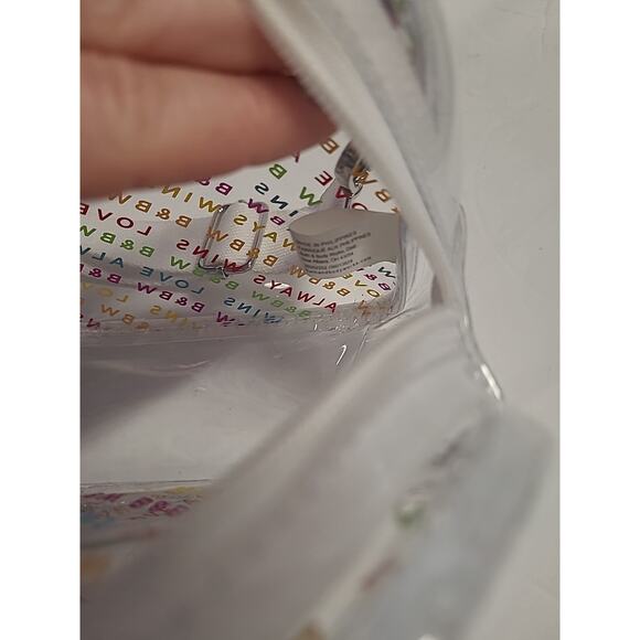 Bath Body Works Sports Pack Clear Crossbody Bag Makeup Bag Love Always Wins - Picture 9 of 9